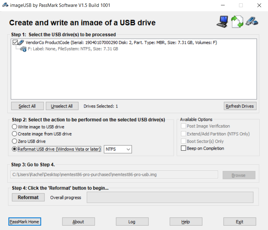 how to reformat a usb drive after using it to boot linux